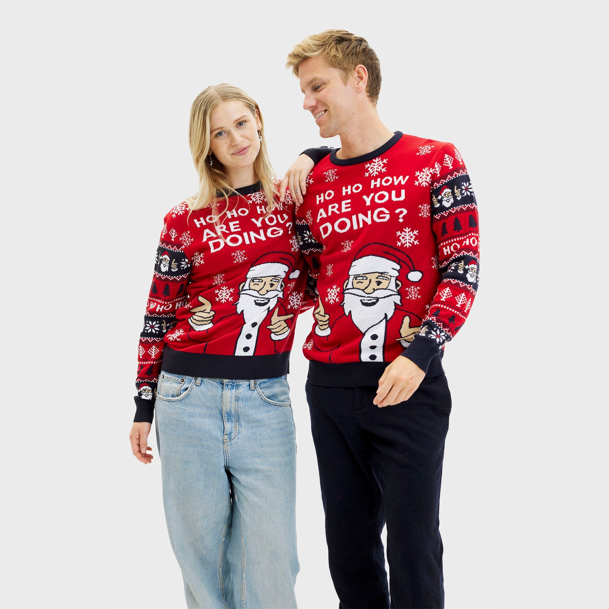 Ho ho how you doin' Weihnachtspullover - Herren